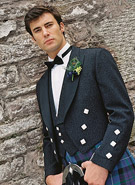 Charcoal Tweed Prince Charlie Jacket