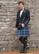 Charcoal Tweed Prince Charlie Kilt Outfit