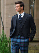 Charcoal Tweed Argyll Trews Outfit