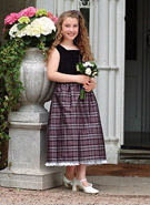 Girls Velvet and Tartan Dress