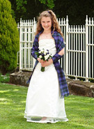 Girls Dress and Tartan Sash